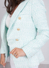 Load image into Gallery viewer, Arabella Mint &amp; White Blazer - The Walk in Wardrobe