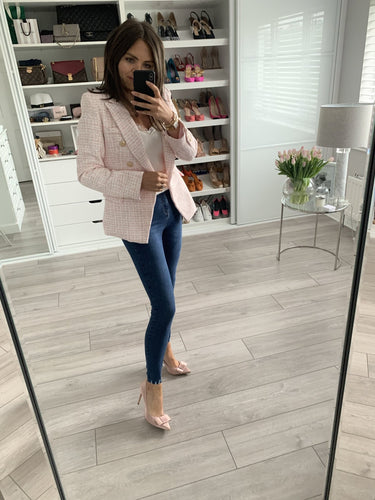 Arabella Pink & White Blazer - The Walk in Wardrobe