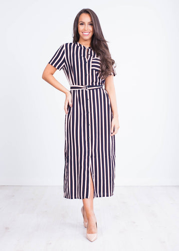 Arabella Stripe Dress - The Walk in Wardrobe