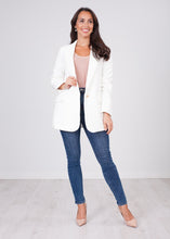Load image into Gallery viewer, Arabella White Boyfriend Blazer - The Walk in Wardrobe
