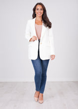 Load image into Gallery viewer, Arabella White Boyfriend Blazer - The Walk in Wardrobe