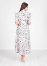 Load image into Gallery viewer, Cara Apricot Floral Midi Dress - The Walk in Wardrobe