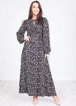 Load image into Gallery viewer, Cara Geometric Puff Sleeve Dress - The Walk in Wardrobe
