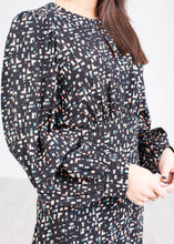 Load image into Gallery viewer, Cara Geometric Puff Sleeve Dress - The Walk in Wardrobe