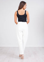Load image into Gallery viewer, Cara White Tailored Trousers - The Walk in Wardrobe