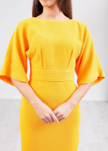 Load image into Gallery viewer, Cara Yellow Kimono Dress - The Walk in Wardrobe