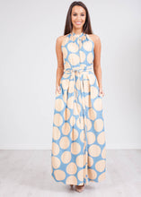 Load image into Gallery viewer, Carla Blue &amp; Beige Dress - The Walk in Wardrobe