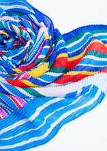 Load image into Gallery viewer, Carly Blue Pattern Scarf - The Walk in Wardrobe