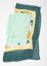 Load image into Gallery viewer, Carly Green Pattern Scarf - The Walk in Wardrobe