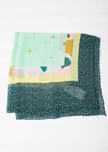 Load image into Gallery viewer, Carly Green Pattern Scarf - The Walk in Wardrobe