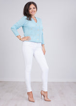 Load image into Gallery viewer, Cherie Baby Blue Fine Knit Top - The Walk in Wardrobe