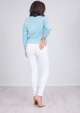 Load image into Gallery viewer, Cherie Baby Blue Fine Knit Top - The Walk in Wardrobe