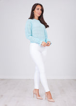 Load image into Gallery viewer, Cherie Baby Blue Lace Top - The Walk in Wardrobe