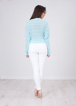 Load image into Gallery viewer, Cherie Baby Blue Lace Top - The Walk in Wardrobe