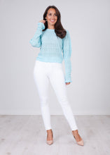 Load image into Gallery viewer, Cherie Baby Blue Lace Top - The Walk in Wardrobe