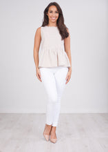 Load image into Gallery viewer, Cherie Beige Gingham Top - The Walk in Wardrobe
