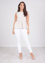 Load image into Gallery viewer, Cherie Beige Gingham Top - The Walk in Wardrobe
