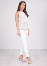 Load image into Gallery viewer, Cherie Beige Gingham Top - The Walk in Wardrobe