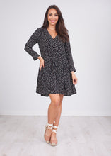 Load image into Gallery viewer, Cherie Black Printed Dress - The Walk in Wardrobe