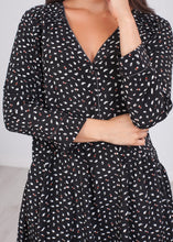 Load image into Gallery viewer, Cherie Black Printed Dress - The Walk in Wardrobe