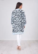 Load image into Gallery viewer, Cherie Blue Animal Print Cardigan - The Walk in Wardrobe