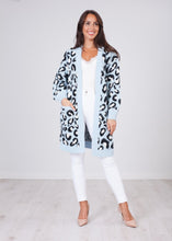 Load image into Gallery viewer, Cherie Blue Animal Print Cardigan - The Walk in Wardrobe