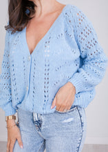 Load image into Gallery viewer, Cherie Blue Cardigan - The Walk in Wardrobe