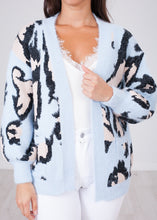 Load image into Gallery viewer, Cherie Blush &amp; Blue Cardigan - The Walk in Wardrobe
