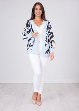 Load image into Gallery viewer, Cherie Blush &amp; Blue Cardigan - The Walk in Wardrobe