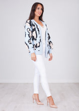 Load image into Gallery viewer, Cherie Blush &amp; Blue Cardigan - The Walk in Wardrobe