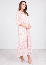 Load image into Gallery viewer, Cherie Blush Polka Dot Midi Dress - The Walk in Wardrobe