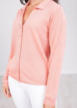 Load image into Gallery viewer, Cherie Blush Shimmer Cardigan - The Walk in Wardrobe