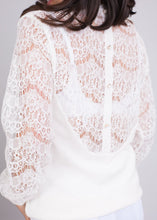 Load image into Gallery viewer, Cherie Cream Lace Back Top - The Walk in Wardrobe