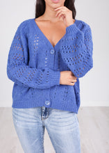 Load image into Gallery viewer, Cherie Dark Blue Cardigan - The Walk in Wardrobe