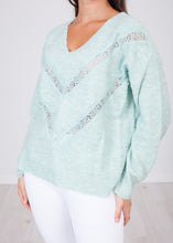 Load image into Gallery viewer, Cherie Green Lace Knit - The Walk in Wardrobe
