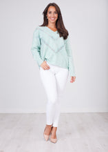 Load image into Gallery viewer, Cherie Green Lace Knit - The Walk in Wardrobe