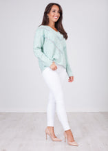 Load image into Gallery viewer, Cherie Green Lace Knit - The Walk in Wardrobe