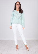 Load image into Gallery viewer, Cherie Green Lace Knit - The Walk in Wardrobe