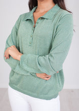 Load image into Gallery viewer, Cherie Green Shimmer Top - The Walk in Wardrobe