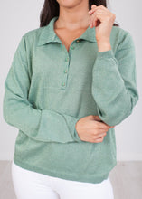 Load image into Gallery viewer, Cherie Green Shimmer Top - The Walk in Wardrobe