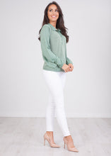 Load image into Gallery viewer, Cherie Green Shimmer Top - The Walk in Wardrobe
