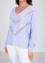 Load image into Gallery viewer, Cherie Lavender Lace Knit - The Walk in Wardrobe