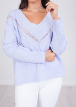 Load image into Gallery viewer, Cherie Lavender Lace Knit - The Walk in Wardrobe