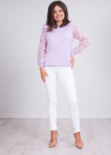 Load image into Gallery viewer, Cherie Lilac Lace Back Top - The Walk in Wardrobe