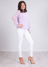 Load image into Gallery viewer, Cherie Lilac Lace Back Top - The Walk in Wardrobe