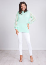 Load image into Gallery viewer, Cherie Mint Lace Back Top - The Walk in Wardrobe