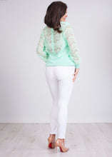 Load image into Gallery viewer, Cherie Mint Lace Back Top - The Walk in Wardrobe