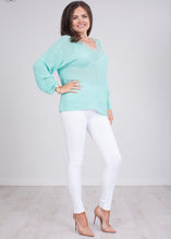 Load image into Gallery viewer, Cherie Mint Lace Top - The Walk in Wardrobe