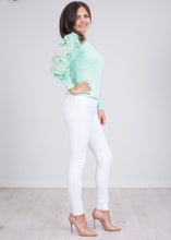 Load image into Gallery viewer, Cherie Mint Puff Sleeve Top - The Walk in Wardrobe