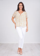 Load image into Gallery viewer, Cherie Mustard Print Top - The Walk in Wardrobe